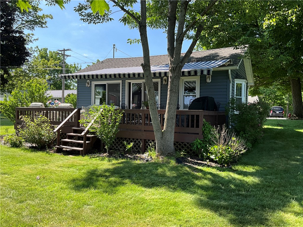 13283 Lakeside Park Road Carlton, NY 14571 - Photo 10 of 15 The backside of the house showing the deck and can