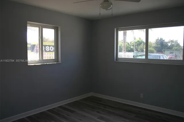 an empty room with a window
