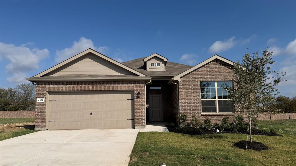 4332 Mill Stream Lane Fort Worth, TX 76036 - Photo 1 of 1 Front Elevation - D.R. Horton's OxfordFloorplan Elevation B - All Home and community information, including pricing, included features, terms, availability and amenities, are subject to change at any time without notice or obligation. All Drawings, pictures, photographs, video, square footages, floor plans, elevations, features, colors and sizes are approximate for illustration purposes only and will vary from the homes as built.
