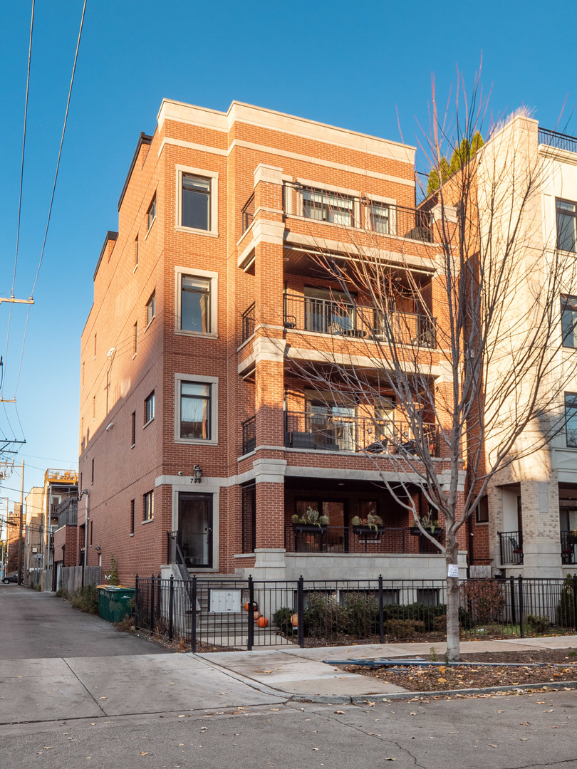 a front view of a building