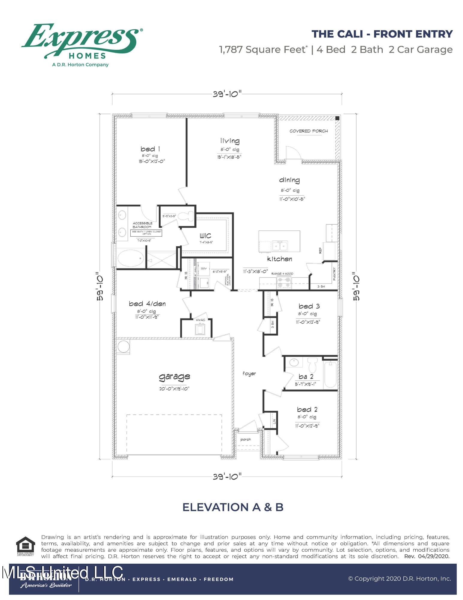 3460 Old Brandon Road Pearl, MS 39208 - Photo 2 of 22 CALI_A-B_Floor_Plan_Flyer