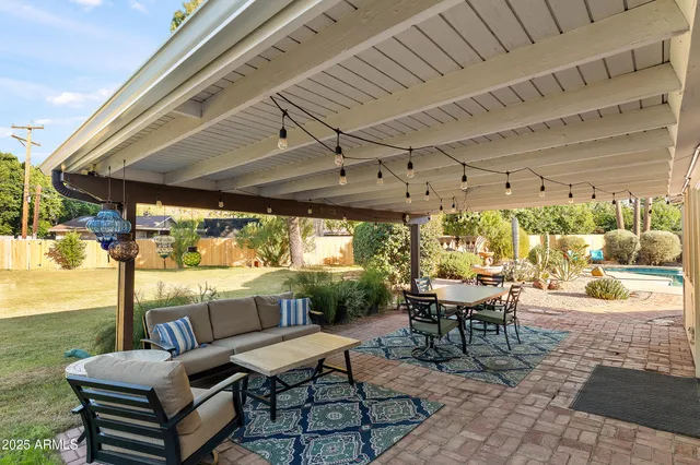 a outdoor space with chairs