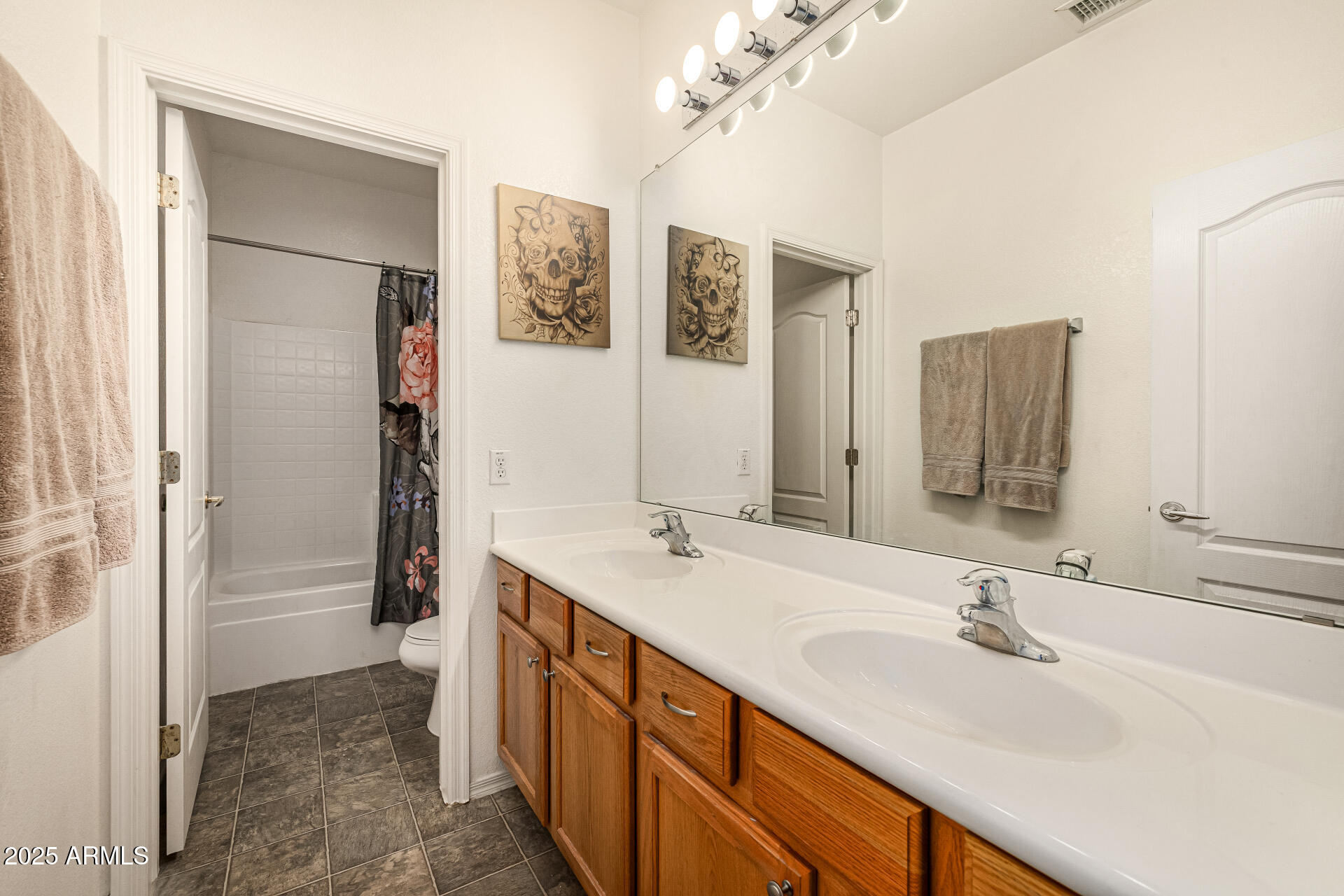 2026 North Rascon Loop Phoenix, AZ 85037 - Photo 19 of 38 a bathroom with a sink and a mirror