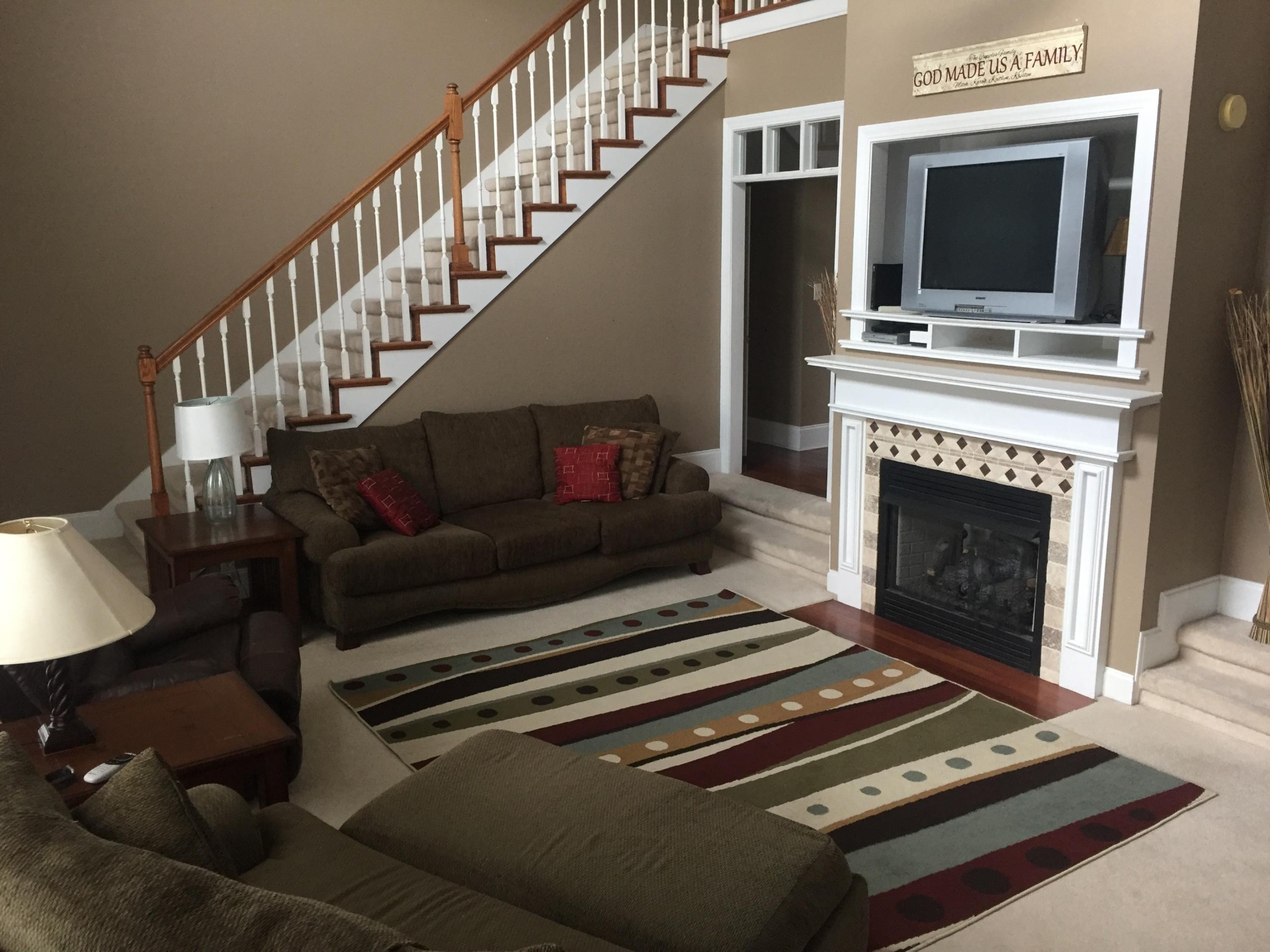 1016 Mountain Road Clinton, TN 37716 - Photo 15 of 30 a living room with furniture and a fireplace