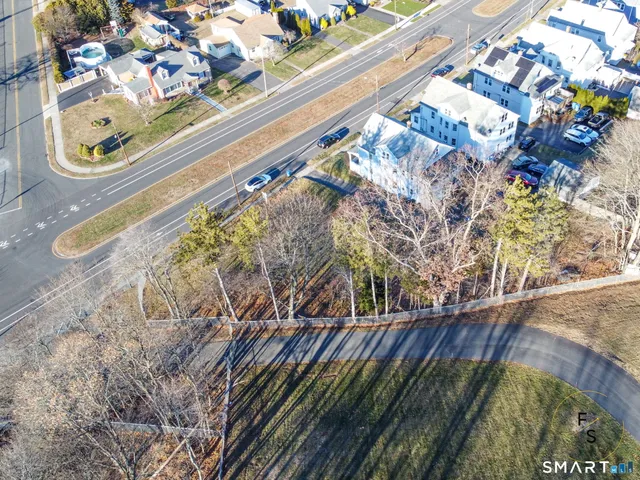 a view of swimming pool from a window