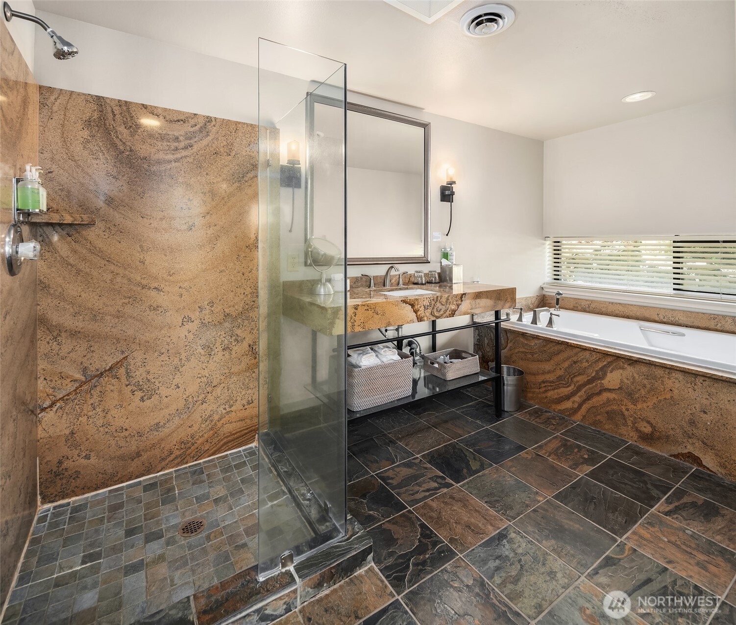 344 Silica Road Northwest, Unit 1 Quincy, WA 98848 - Photo 12 of 30 a bathroom with a sink mirror toilet and bathtub