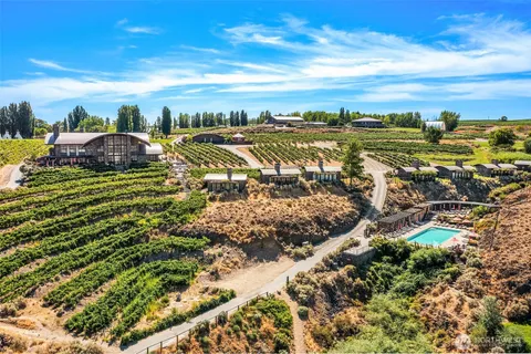 an aerial view of multiple house