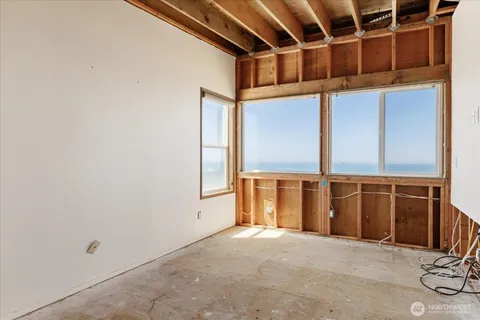 a bathroom with a sink vanity and a mirror