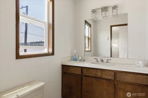 a view of a house with a ocean view