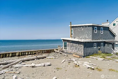 a front view of a house with a window