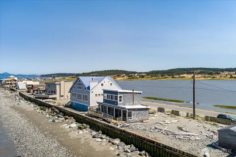 a view of a balcony with city view