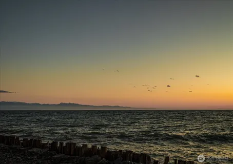 a view of lake and mountain