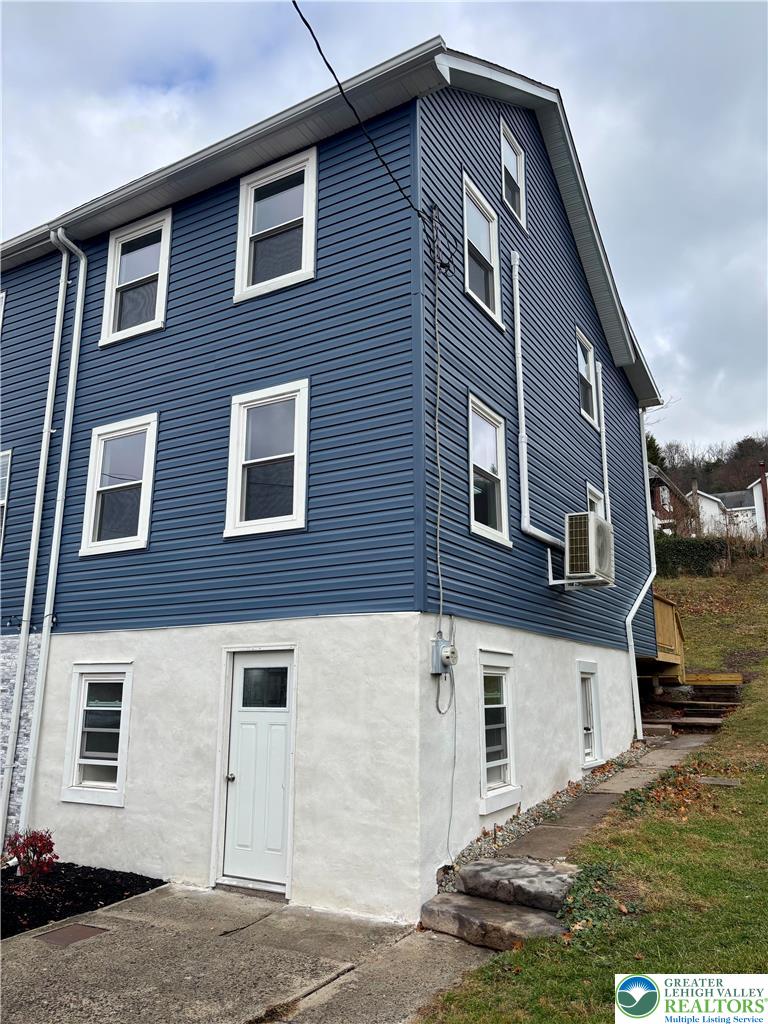 a front view of a house