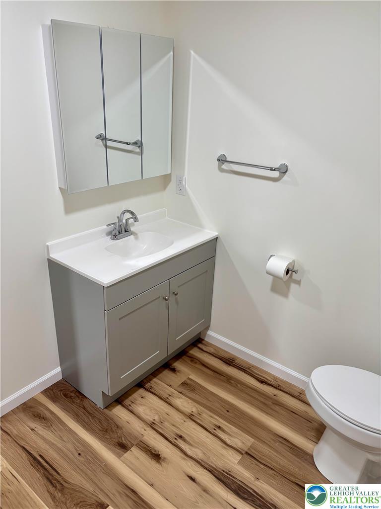 253 Main Street Parryville, PA 18071 - Photo 13 of 31 a bathroom with a sink a toilet and mirror