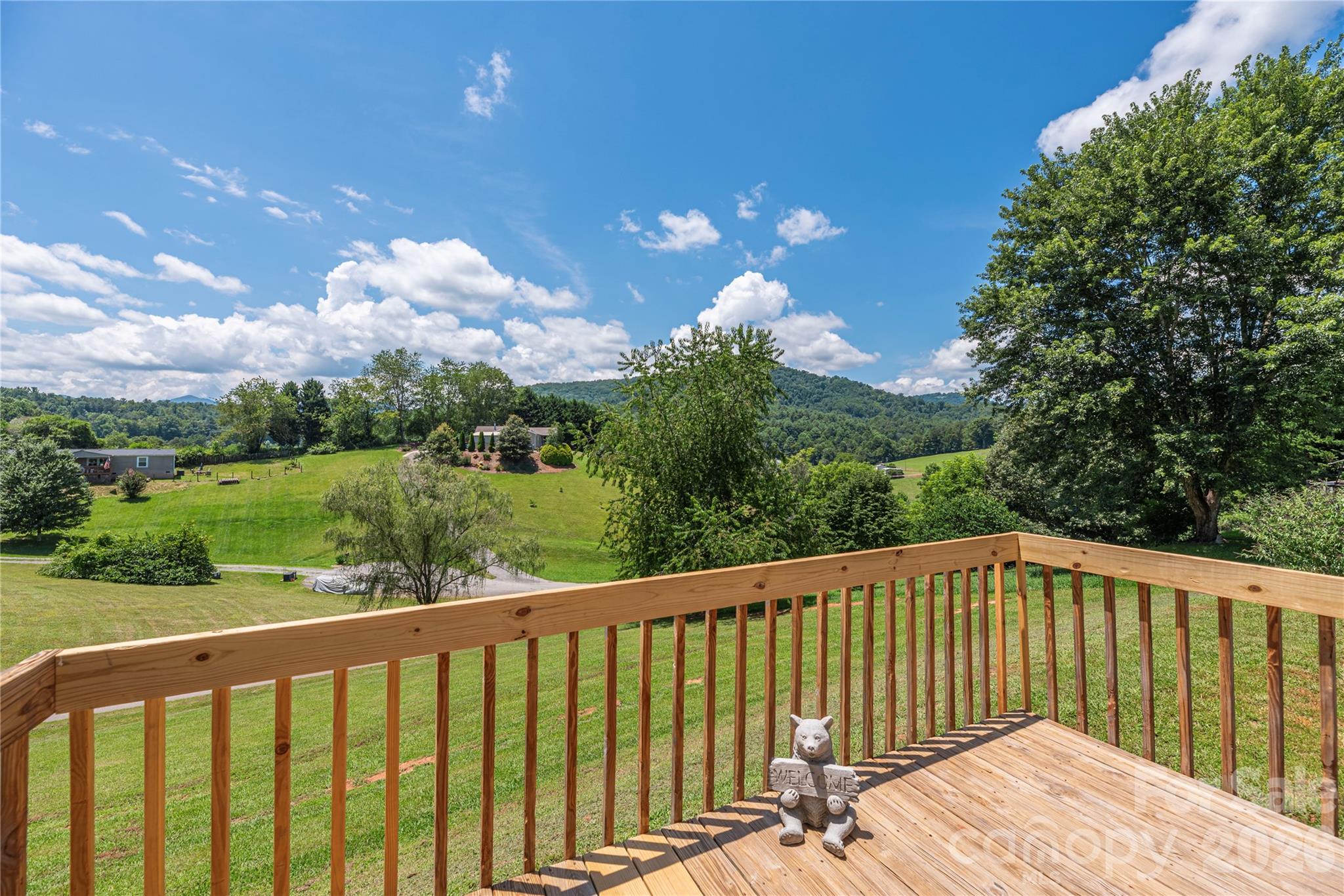 40 Farmstead Road Leicester, NC 28748 - Photo 20 of 29 a view of a two chairs and table in the balcony