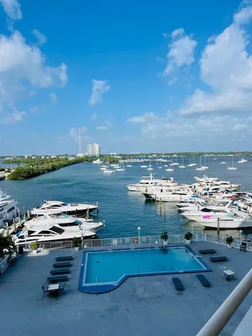 a view of a lake with outdoor space