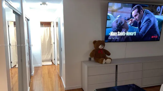 a view of a painting on the wall