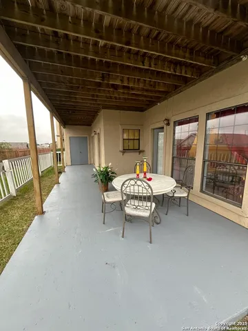 a outdoor space with a sitting space