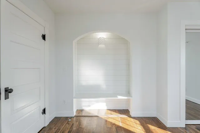 a view of an outdoor space and swimming pool
