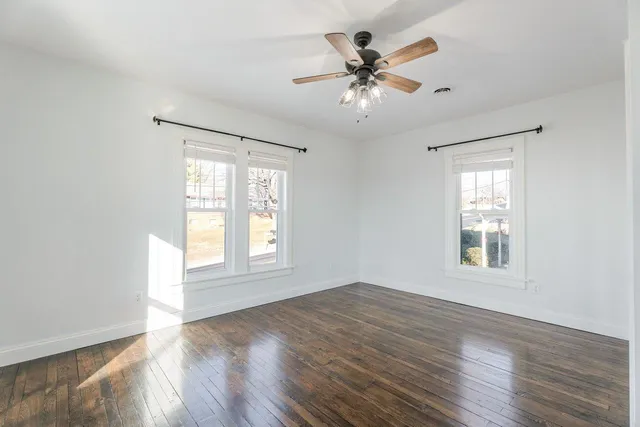 a view of a swimming pool with an outdoor space