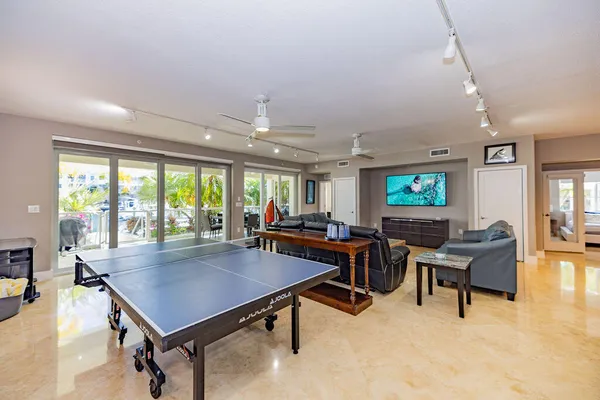 a view of a potted flower in a yard