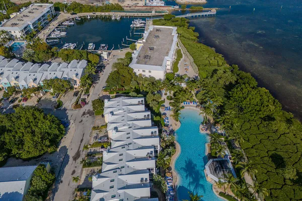 an aerial view of multiple house