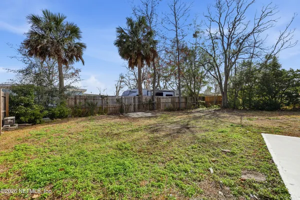 a backyard of a house