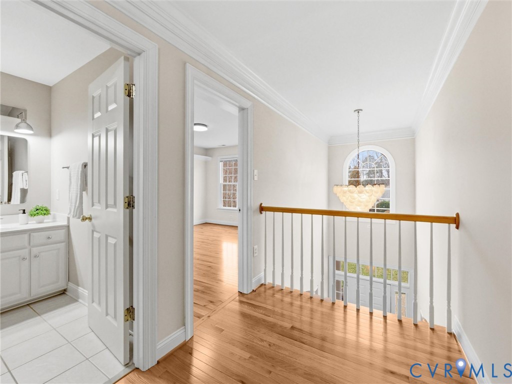 14335 Lander Road Midlothian, VA 23113 - Photo 51 of 70 a view of hallway with wooden floor