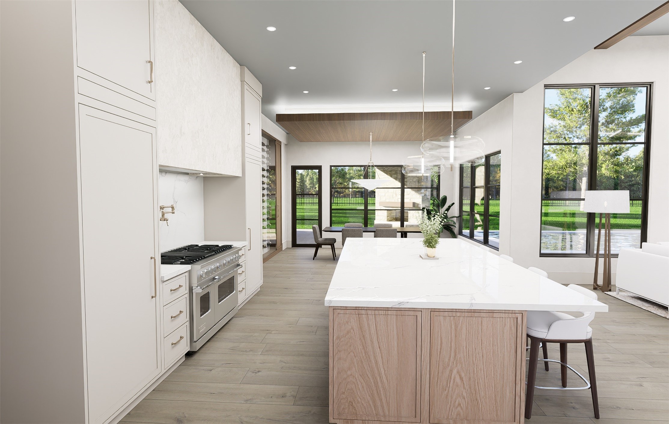 2512 Harper Cliff Hockley, TX 77447 - Photo 13 of 17 a large kitchen with sink a stove and a large window