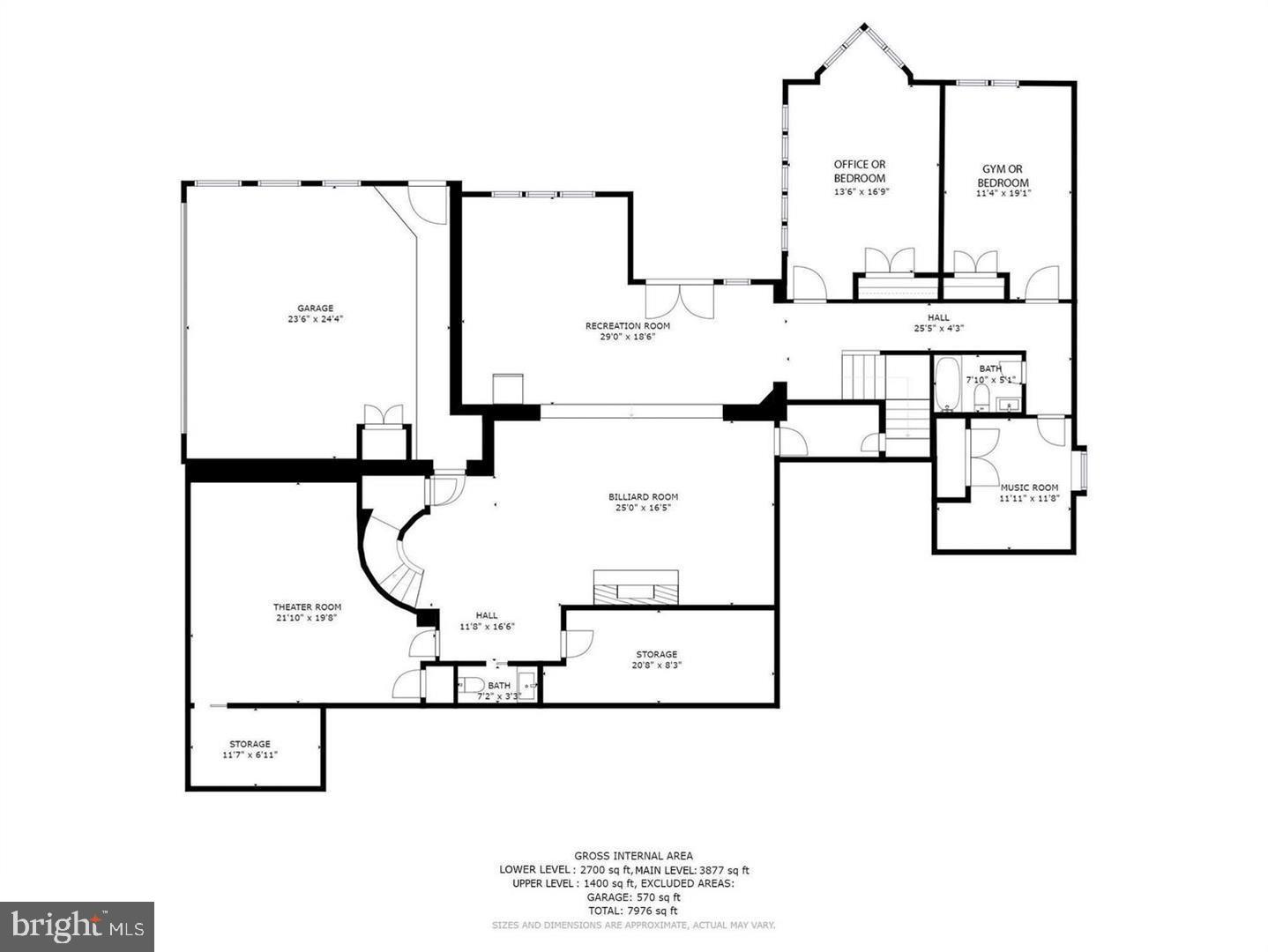 10107 Gary Road Potomac, MD 20854 - Photo 61 of 62 Lower Level Floor Plan