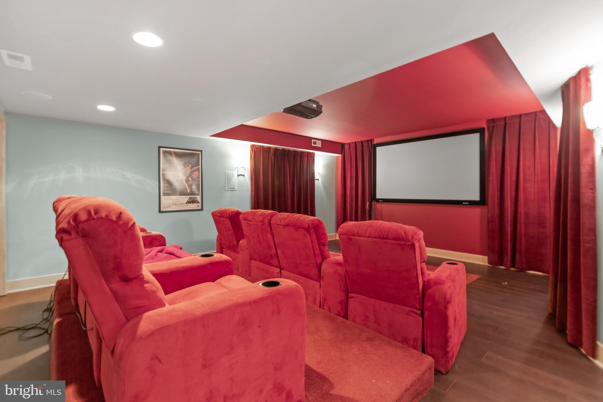 10107 Gary Road Potomac, MD 20854 - Photo 47 of 62 Lower Level Theater with Projector