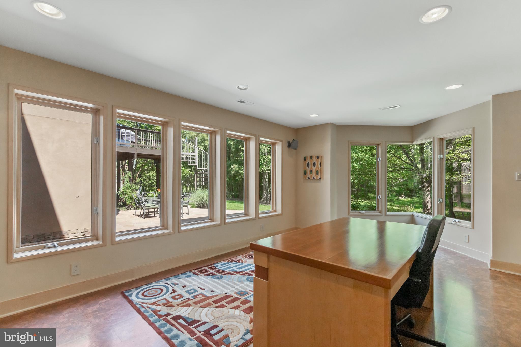 10107 Gary Road Potomac, MD 20854 - Photo 49 of 62 Lower Level Office with a Wall of Windows