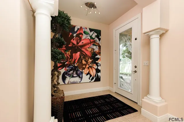 a view of a entryway