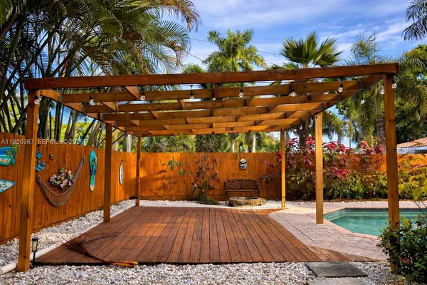 a view of outdoor space with seating area