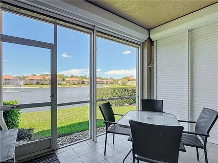 a view of a room with a large window