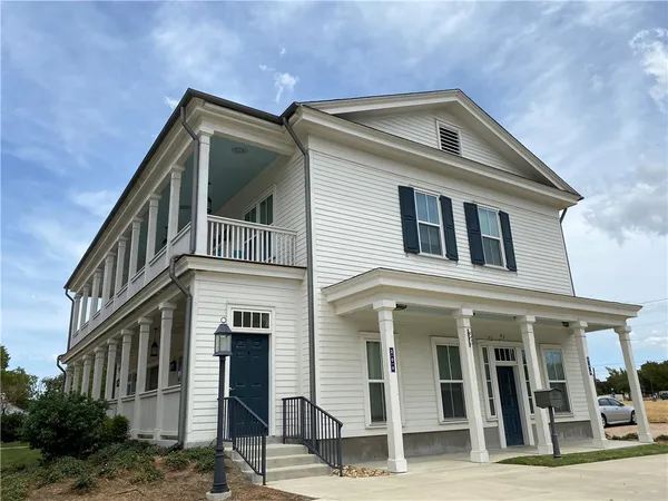 a front view of a house