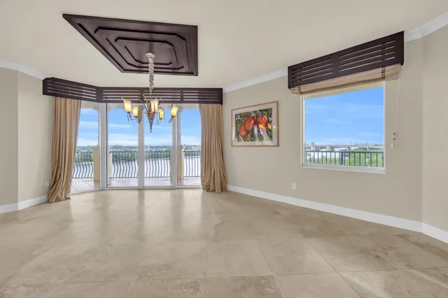 a view of a balcony with an outdoor space