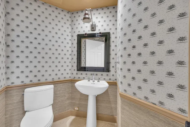 a view of balcony with furniture