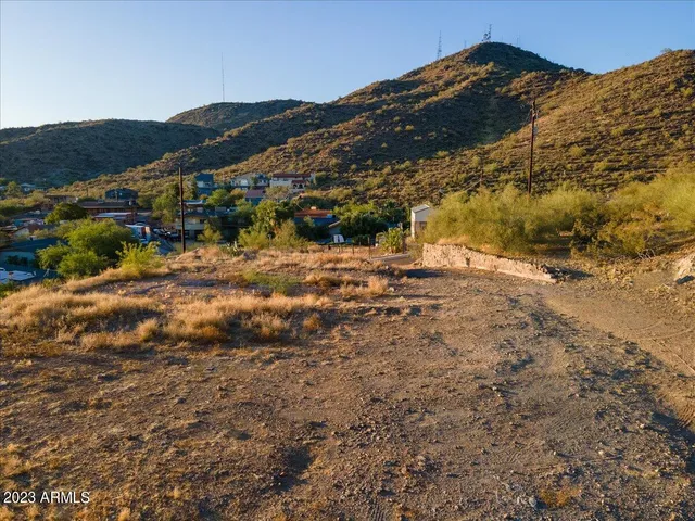 an aerial view of residential houses and city view