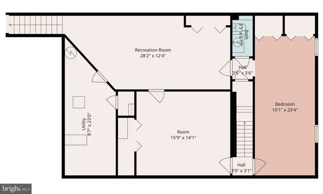 an aerial view of a house with a yard and outdoor seating