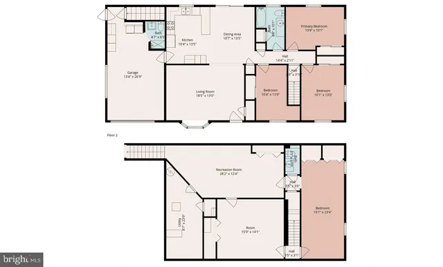 front view of a house with a yard and potted plants