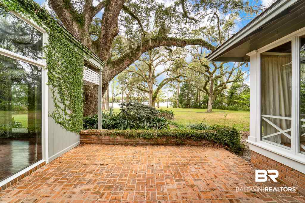 2355 Venetia Road Mobile, AL 36605 - Photo 32 of 48 Brick Patio Overlooking Water