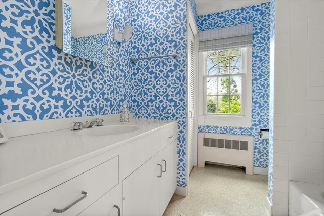 a utility room with a window