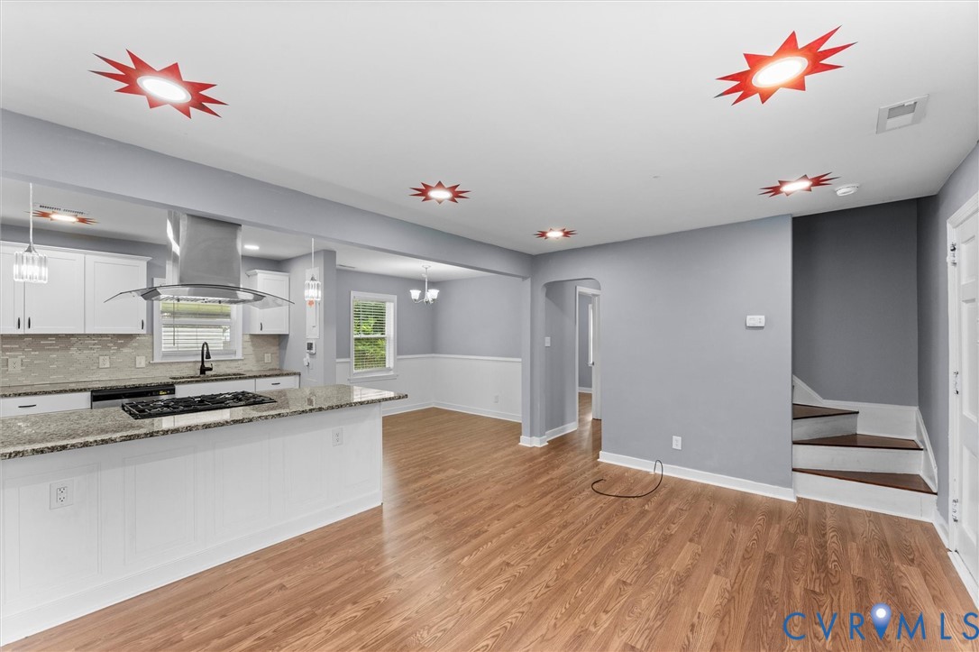3424 Danbury Road Richmond, VA 23234 - Photo 13 of 37 Kitchen featuring light stone counters, white cabi