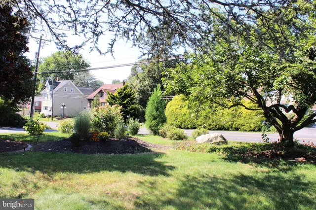 a view of backyard with green space