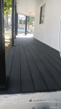 a view of outdoor space garage and deck
