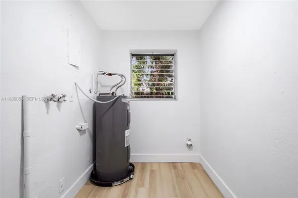 a view of a small space with closet