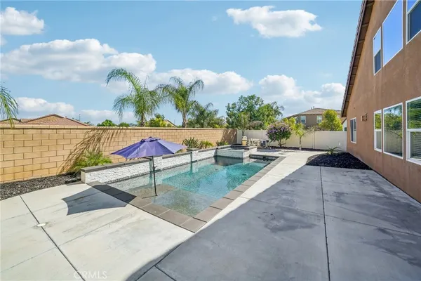 a view of an outdoor space and seating area