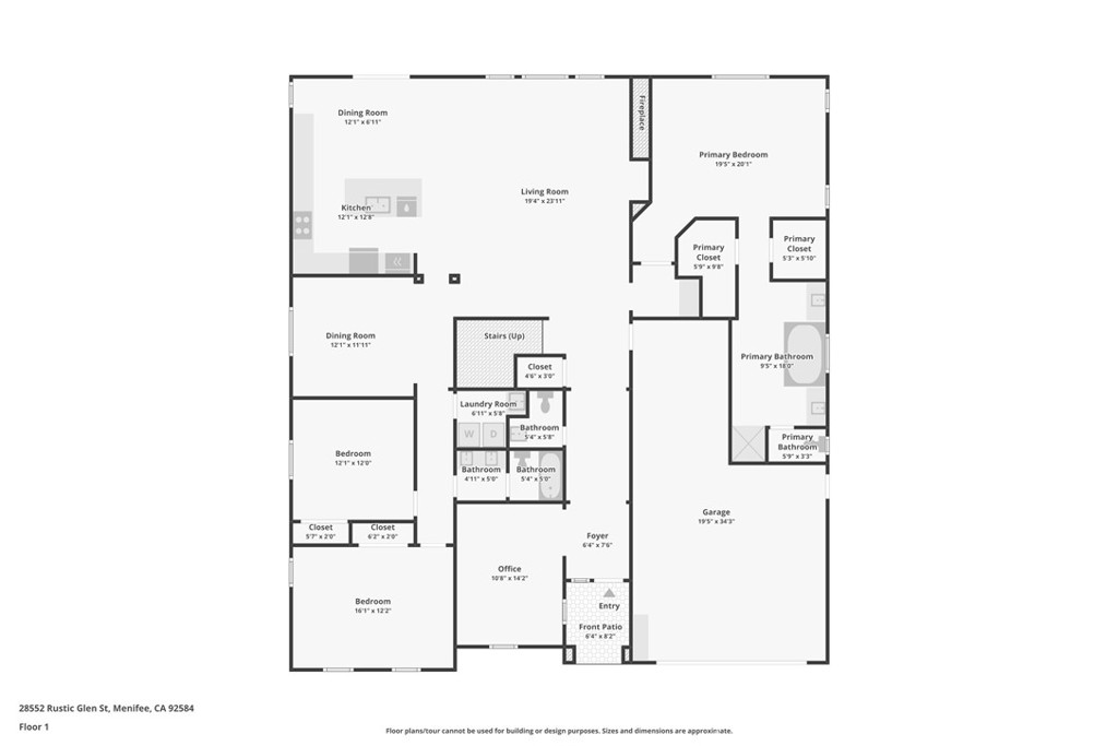 28552 Rustic Glen Street Menifee, CA 92584 - Photo 46 of 48 Main level floor plan