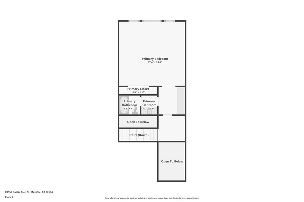 28552 Rustic Glen Street Menifee, CA 92584 - Photo 47 of 48 Floor plan of the private upstairs suite